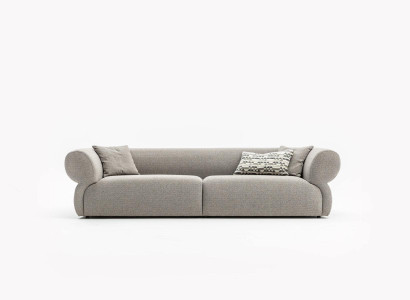 Sofa 3 Sitzer Beige Sofa Luxus Wohnzimmer Modern Design Polsterstoff Neu